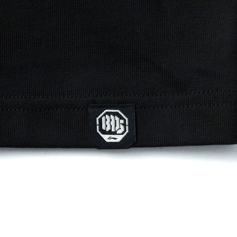 LI-NING李宁2025男子短袖文化衫针织无领短TAHSV037-2