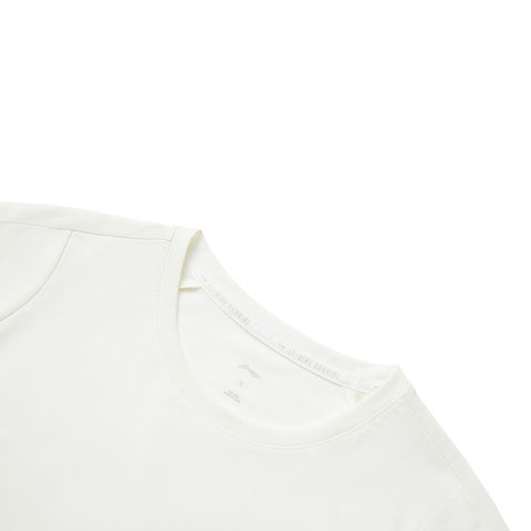 LI-NING李宁2025女子短袖T恤针织无领短TATSV088-1