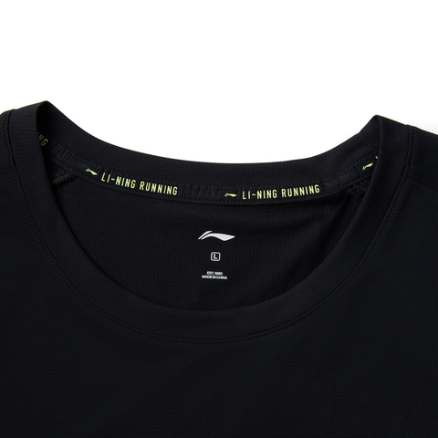 LI-NING李宁2025男子短袖T恤针织无领短TATSV083-1