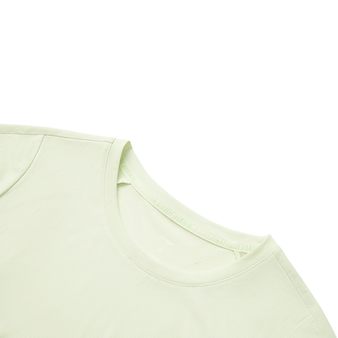 LI-NING李宁2025女子短袖T恤针织无领短TATSV088-6