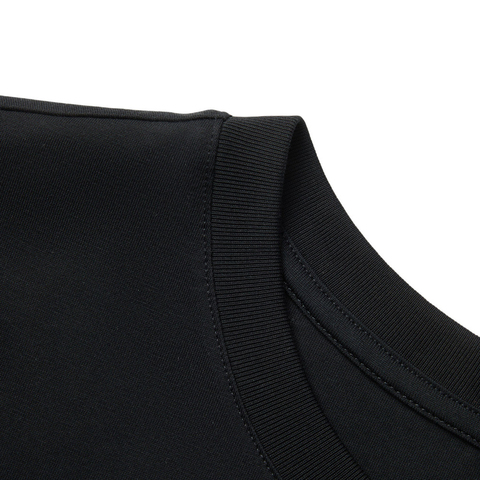 LI-NING李宁2025女子短袖文化衫针织无领短TAHSV192-3