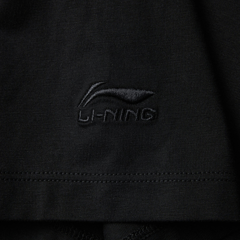 LI-NING李宁2025女子短袖文化衫针织无领短TAHSV192-3