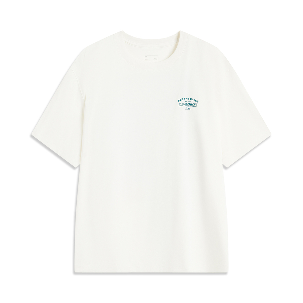 LI-NING李宁2025男子短袖文化衫针织无领短TAHSV233-1