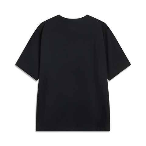 LI-NING李宁2025男子短袖文化衫针织无领短TAHSV161-2