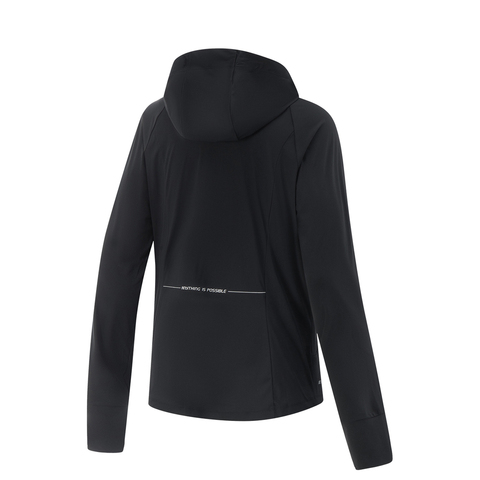 LI-NING李宁2025女子针织风衣针织连帽外套AFDV286-1