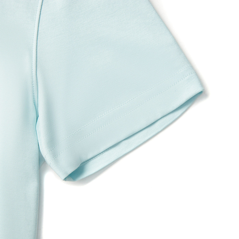 LI-NING李宁2025女子短袖文化衫针织无领短TAHSV184-2