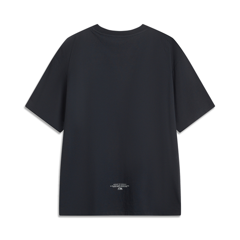 LI-NING李宁2025男子短袖文化衫针织无领短TAHSV201-3