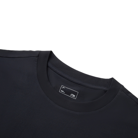 LI-NING李宁2025男子短袖文化衫针织无领短TAHSV201-3