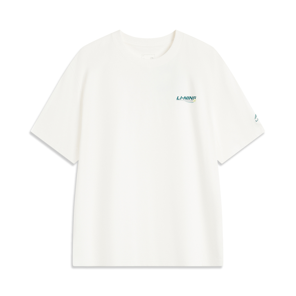 LI-NING李宁2025男子短袖文化衫针织无领短TAHSV229-1