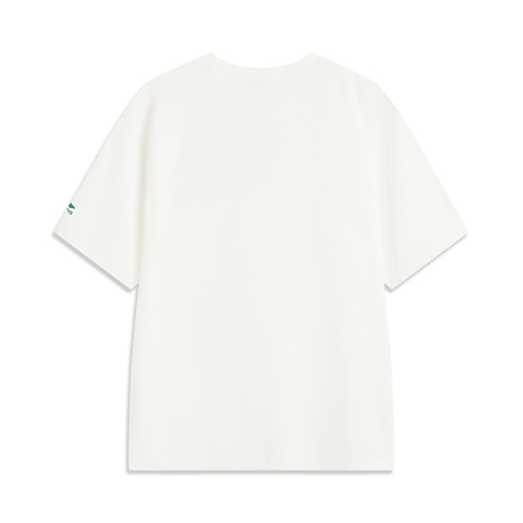 LI-NING李宁2025男子短袖文化衫针织无领短TAHSV229-1