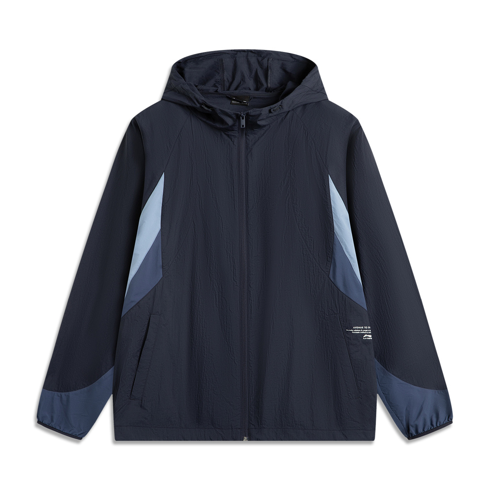 LI-NING李宁2025男子运动风衣梭织连帽外套AFDV827-3