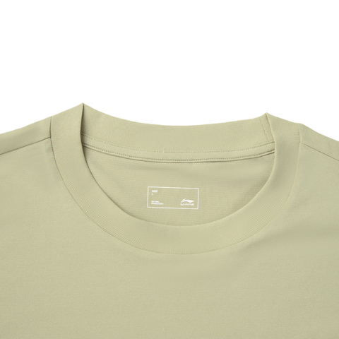 LI-NING李宁2025男子短袖文化衫针织无领短TAHSV201-5