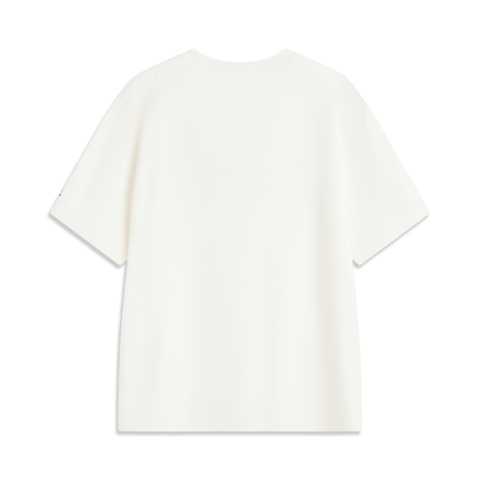 LI-NING李宁2025男子短袖文化衫针织无领短TAHSV683-1