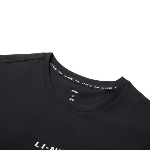 LI-NING李宁2025男子短袖T恤针织无领短TATSV115-1