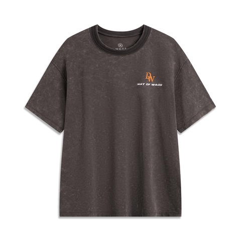 LI-NING李宁2025男子短袖文化衫针织无领短TAHSV013-7