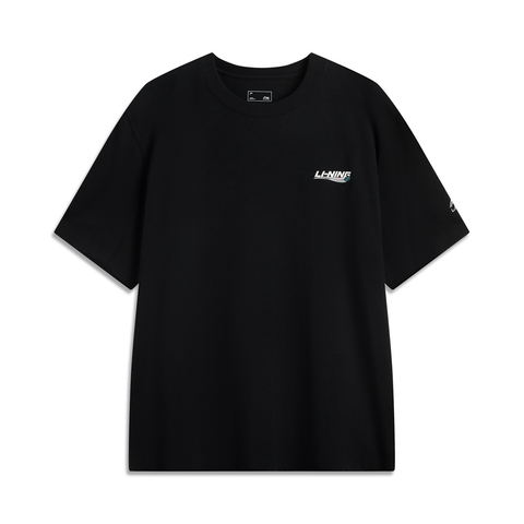 LI-NING李宁2025男子短袖文化衫针织无领短TAHSV229-4