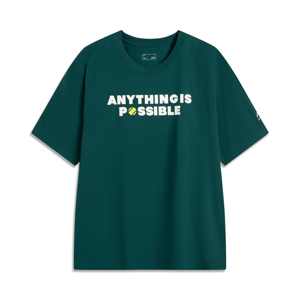 LI-NING李宁2025男子短袖文化衫针织无领短TAHSV151-5