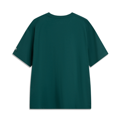 LI-NING李宁2025男子短袖文化衫针织无领短TAHSV151-5