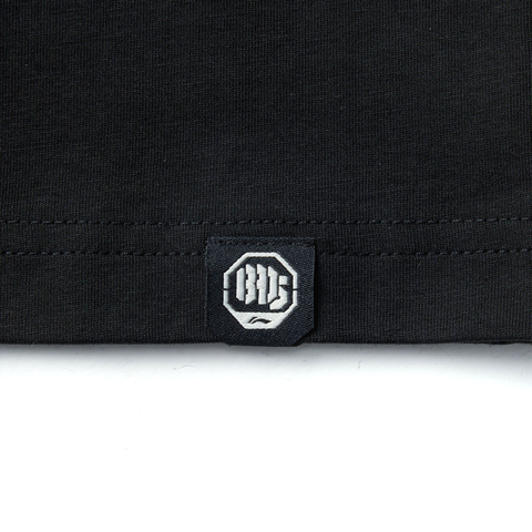 LI-NING李宁2025男子短袖文化衫针织无领短TAHSV019-3