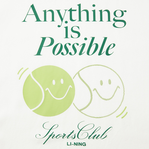 LI-NING李宁2025女子短袖文化衫针织无领短TAHSV192-1