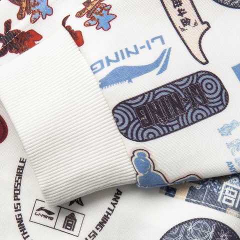 LI-NING李宁2025男子套头连帽卫衣针织连帽卫衣AWDV839-6