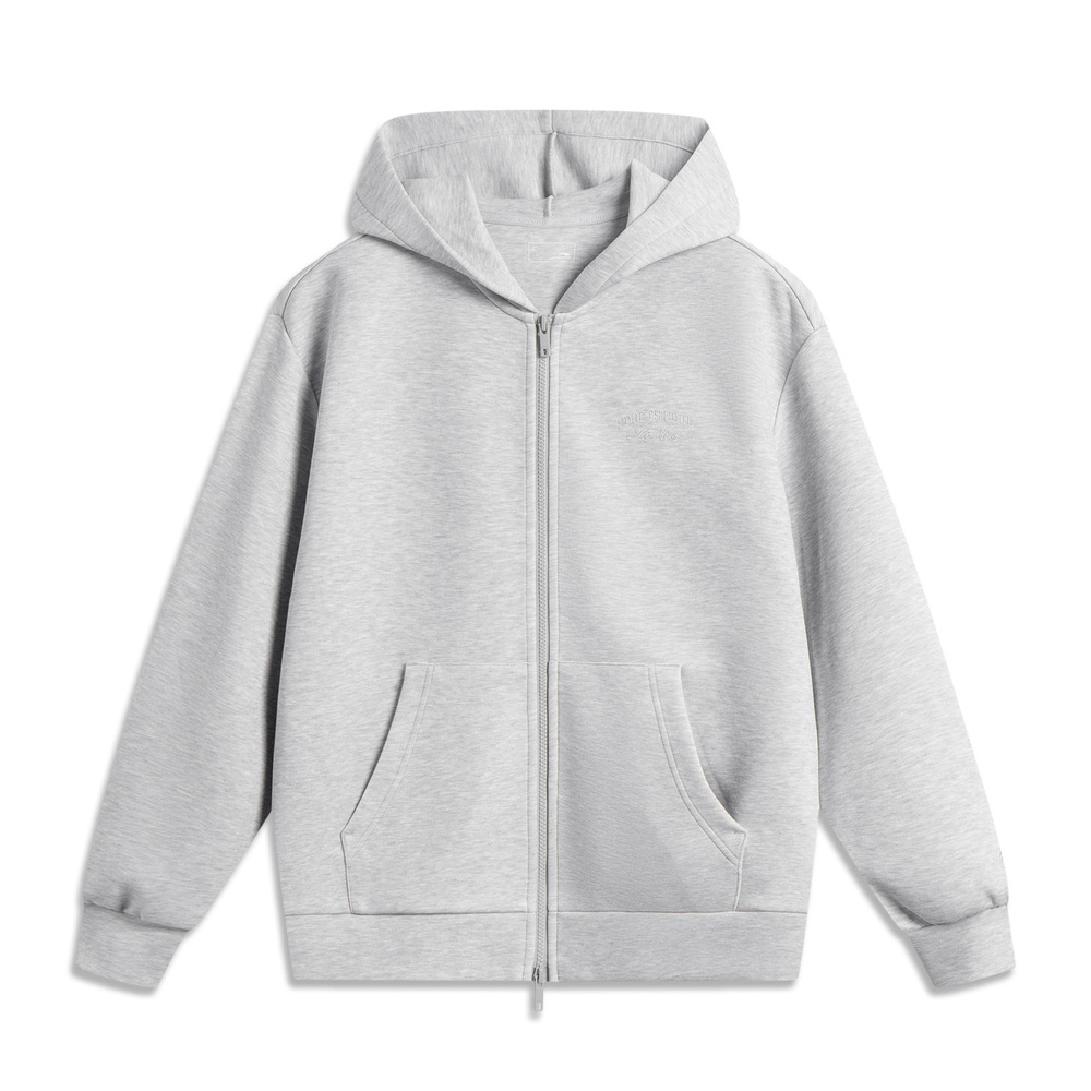 LI-NING李宁2025女子开衫连帽卫衣针织连帽外套AWDV132-1