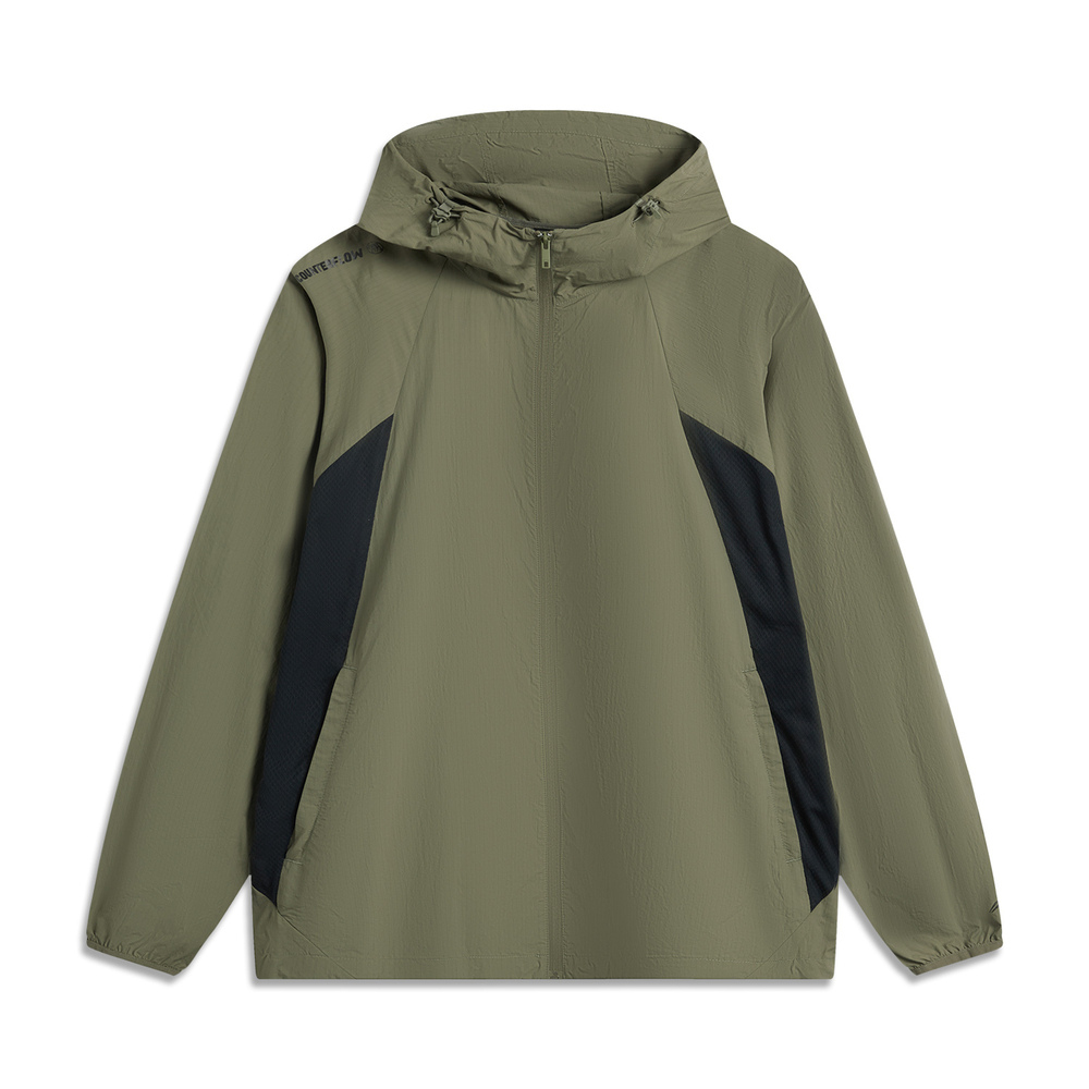 LI-NING李宁2025男子运动风衣梭织连帽外套AFDV371-5