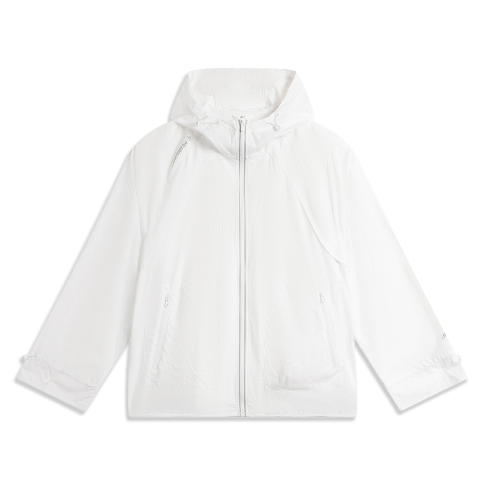 LI-NING李宁2025女子运动风衣梭织连帽外套AFDV354-1