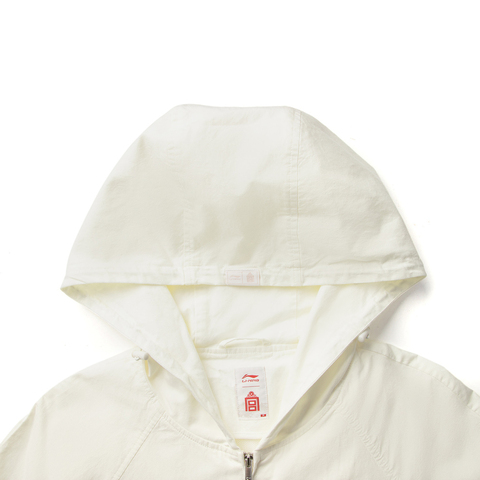 LI-NING李宁2025女子运动风衣梭织连帽外套AFDV808-1