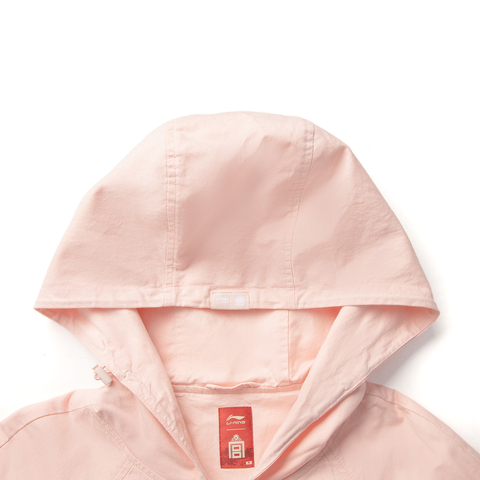 LI-NING李宁2025女子运动风衣梭织连帽外套AFDV808-5