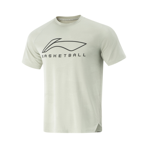 LI-NING李宁2025男子短袖T恤针织无领短TATSV655-1