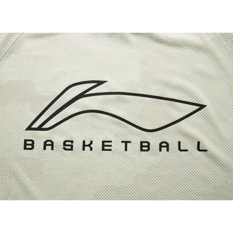 LI-NING李宁2025男子短袖T恤针织无领短TATSV655-1