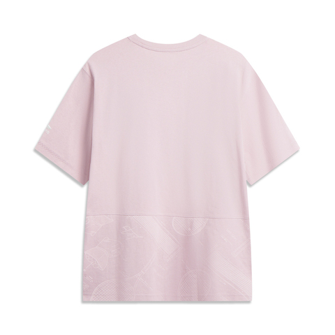 LI-NING李宁2025男子短袖文化衫针织无领短TATSV357-4