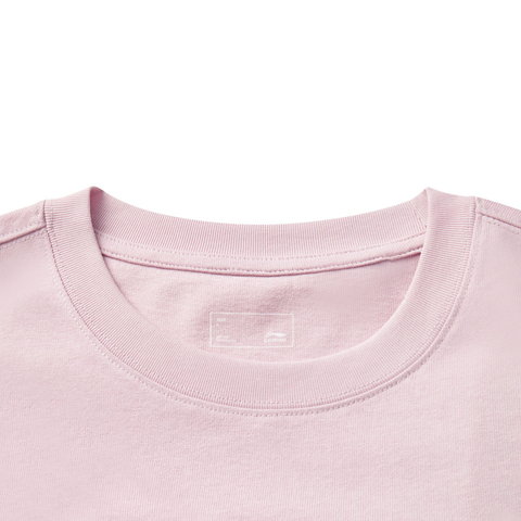 LI-NING李宁2025男子短袖文化衫针织无领短TATSV357-4