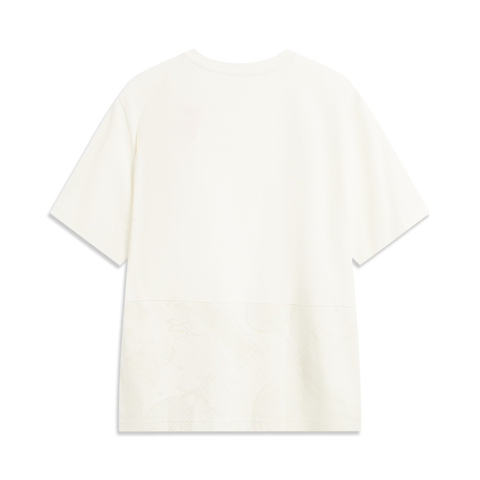 LI-NING李宁2025男子短袖文化衫针织无领短TATSV357-1