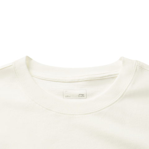 LI-NING李宁2025男子短袖文化衫针织无领短TATSV357-1