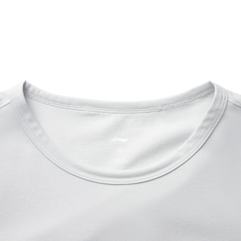 LI-NING李宁2025女子短袖T恤针织无领短TATSV528-4