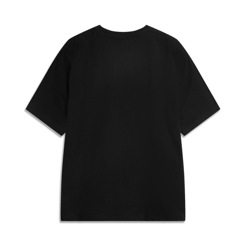 LI-NING李宁2025男子短袖文化衫针织无领短TAHSV859-2