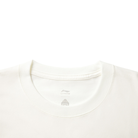 LI-NING李宁2025男子短袖文化衫针织无领短TAHSV859-1