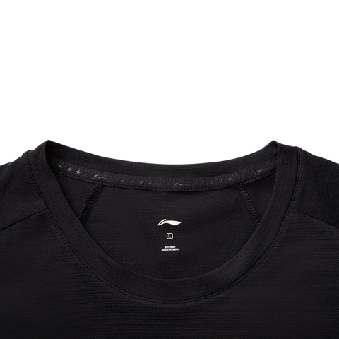 LI-NING李宁2025男子短袖T恤针织无领短TATSV585-6