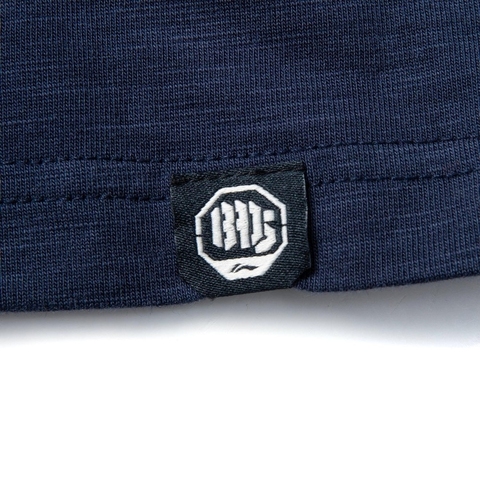 LI-NING李宁2025男子短袖文化衫针织无领短TAHSV651-3