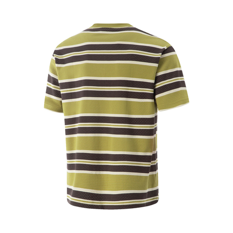 LI-NING李宁2025男子短袖文化衫针织无领短TAHSV657-2