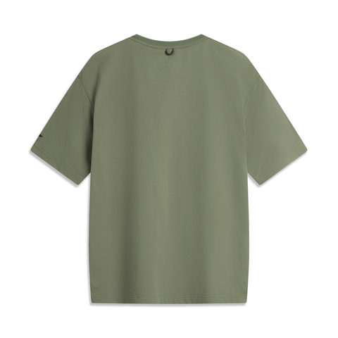 LI-NING李宁2025男子短袖T恤针织无领短TATSV201-3