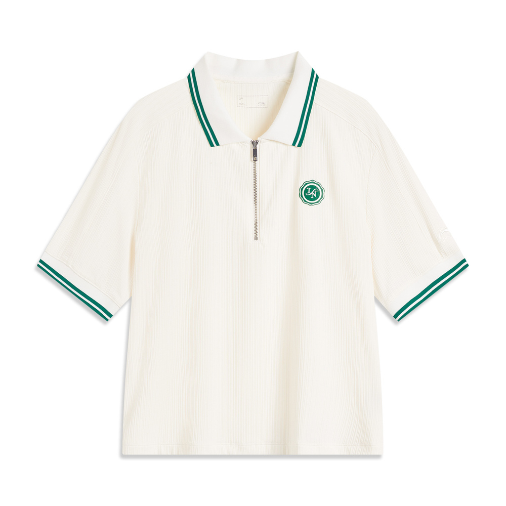 LI-NING李宁2025女子短袖POLO针织有领短TAPLV116-2