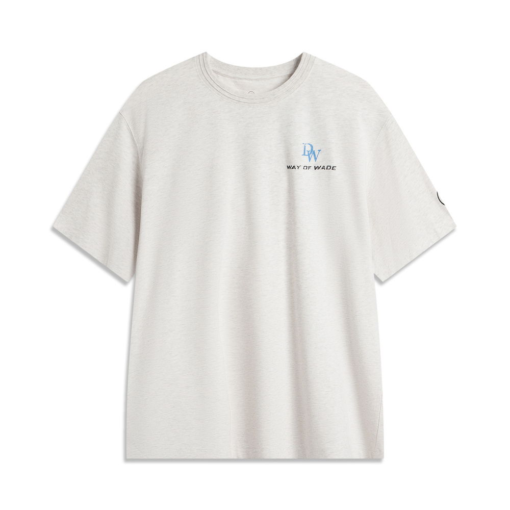 LI-NING李宁2025男子短袖文化衫针织无领短TAHSV013-3