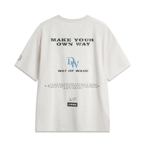 LI-NING李宁2025男子短袖文化衫针织无领短TAHSV013-3