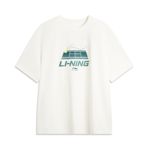 LI-NING李宁2025男子短袖文化衫针织无领短TAHSV237-1