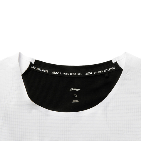LI-NING李宁2025男子短袖T恤针织无领短TATSV097-1