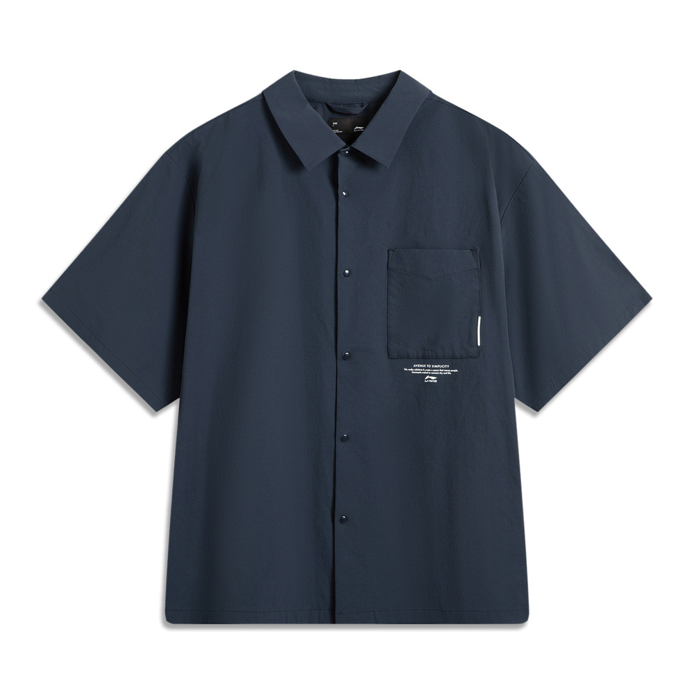 LI-NING李宁2025男子休闲衬衫针织长袖衬衫ASHV047-2