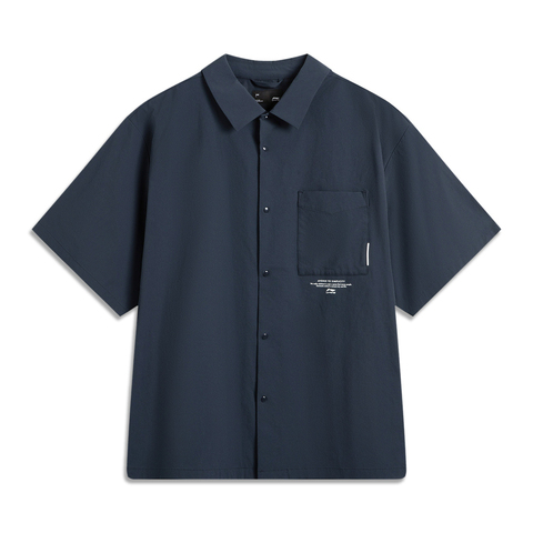 LI-NING李宁2025男子休闲衬衫针织长袖衬衫ASHV047-2